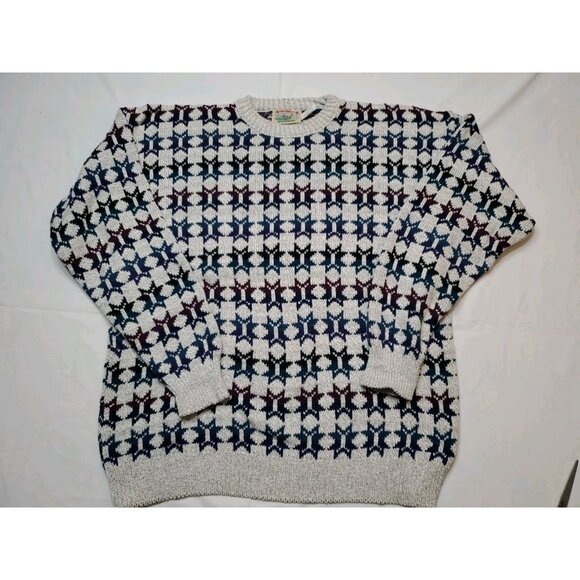 Adirondack Savile Row Men's L Cosby Style Sweater 80's 90's Y2K Grandpacore USA - Picture 1 of 10
